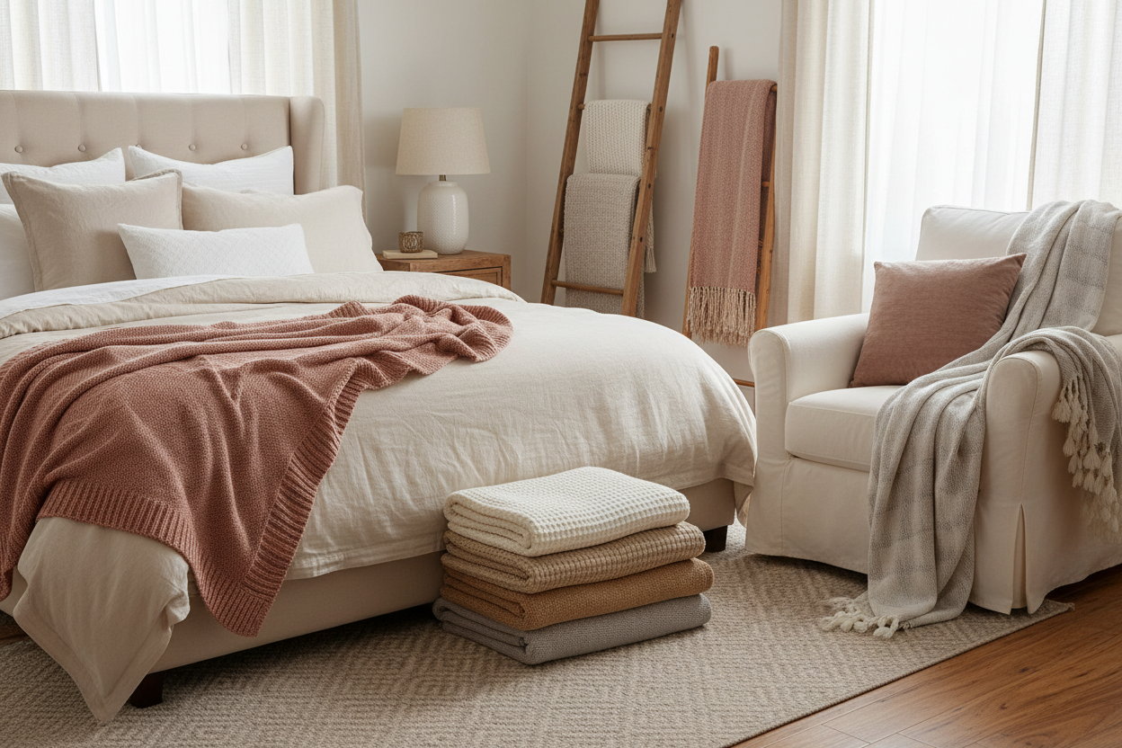 10 Ways to Use Throw Blankets in Your Bedroom