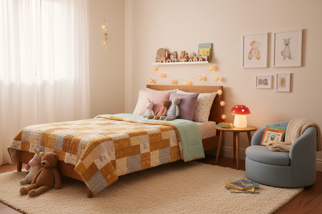 Creating a Cozy Kids' Bedroom With Quilts, Soft Sheets, and Kid-Friendly Bedding