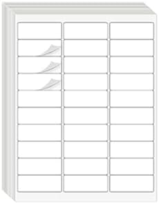 1" x2-5/8 Shipping Address Labels, Blank Mailing Labels, 30-UP White Self-Adhesive Name Tag Stickers for Inkjet and Laser Printer [200 Sheet 6000 Labels]-DeskoryOffice
