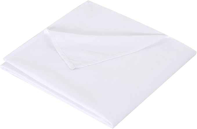 Full Flat Sheet Only， 80x96Inch White by Hotella