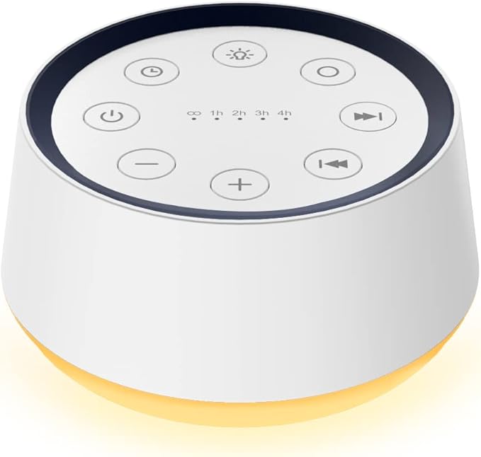Brown Noise Sound Machine with 30 Soothing Sounds 12 Colors Night Light White by BrownNoise