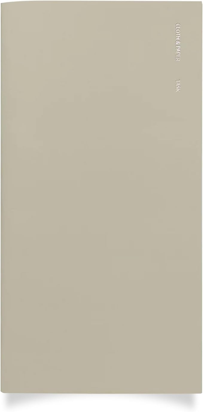 Cloth & Paper Travel Notebook | Task Planner – Ristretto | A5 Slim To-Do List by ClothandPaper