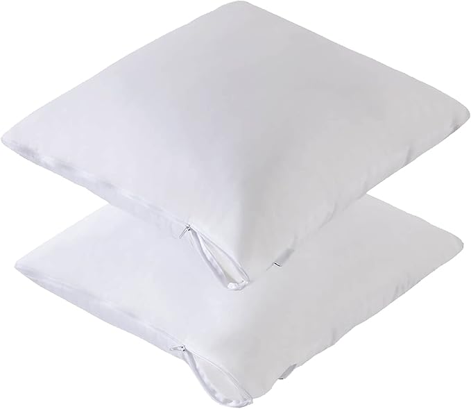 Waterproof Feather Proof Pillow Protectors 20x20 by Kingnex