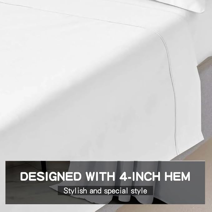 Mattress-Homes RV King 100% Egyptian Cotton Top Sheet 1Pcs, Cool & Breathable - Image 4