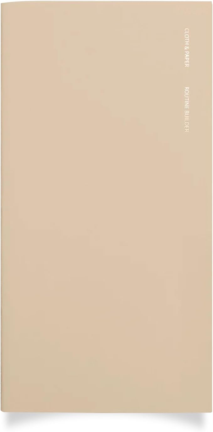 Cloth & Paper Travel Notebook | Routine Builder Planner – Beignet | A5 Slim by ClothandPaper