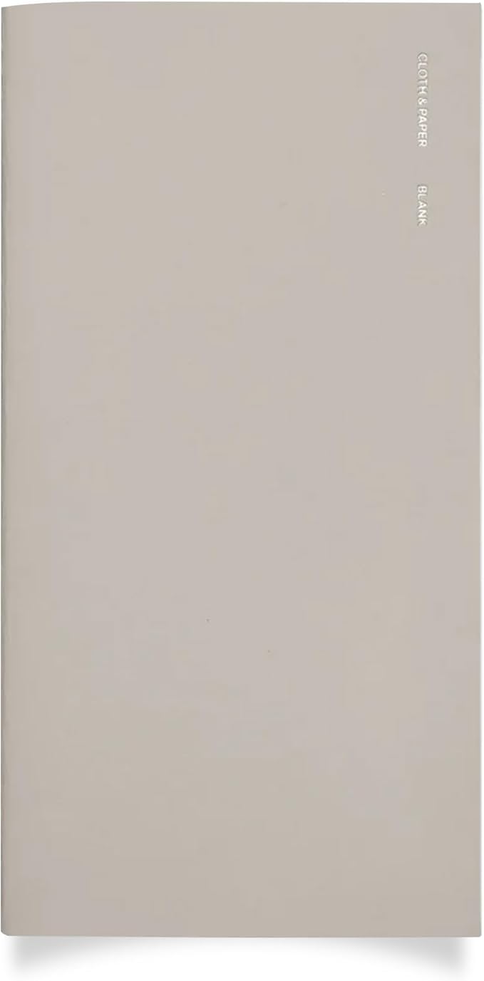 Cloth & Paper Travel Notebook | Blank Notebook – Angora | A5 Slim Writing by ClothandPaper