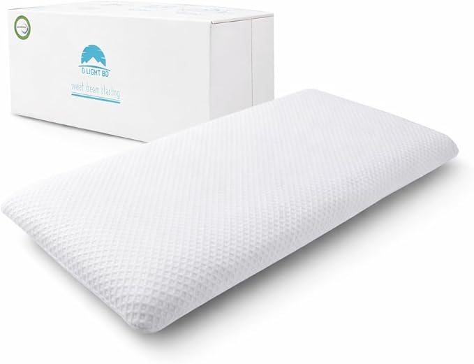 DLIGHT BD Slim 3.2" Stomach Sleeping Memory Foam Pillow-Thin, Soft Yet by DLIGHT+BD