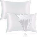 Silk Pillowcase for Hair and Skin, 2 Pack 100% Mulberry Silk Pillowcase 25 Momme by Veaken