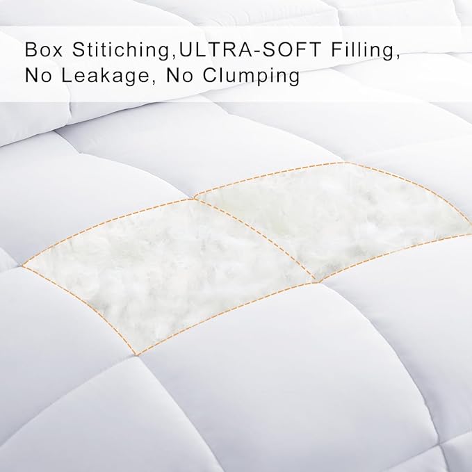 COHOME Queen Size Cooling Comforter, All-Season Quilted Down Alternative Duvet - Image 3