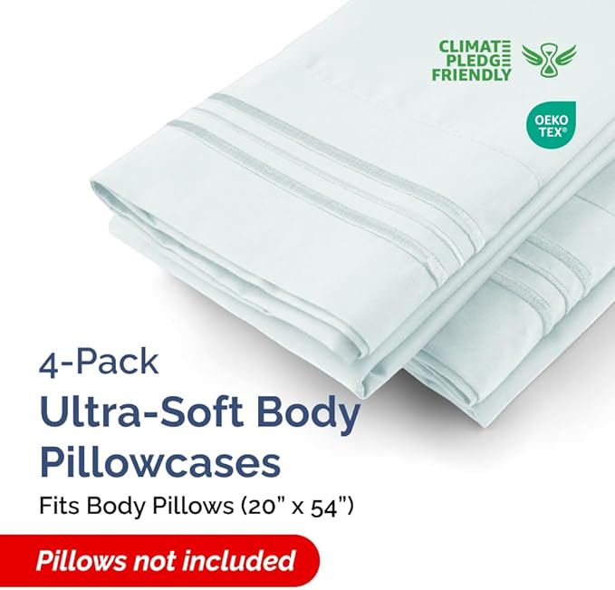Body Pillowcases Set of 4-20x54 Long Body Pillow Case - Image 2