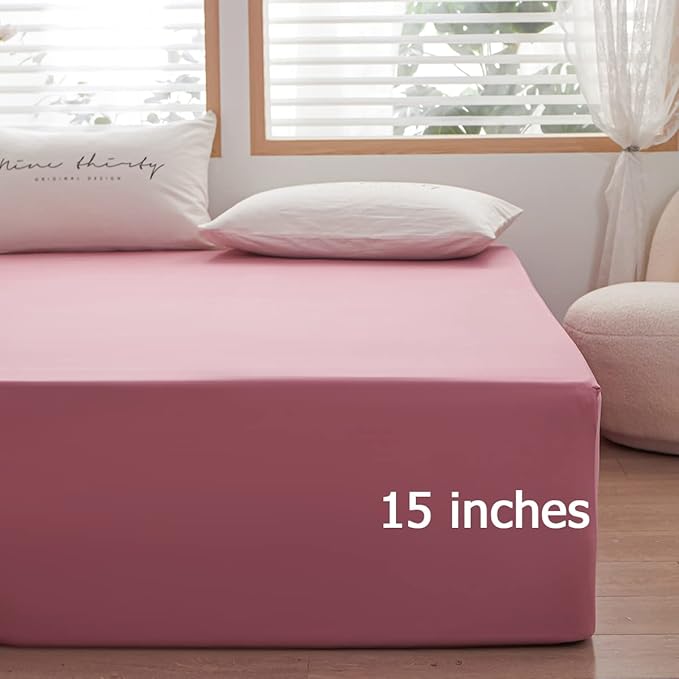 Bedding Queen Size Fitted Sheet Only- Bottom Matress Fitted Sheet-Fits 15inches - Image 6