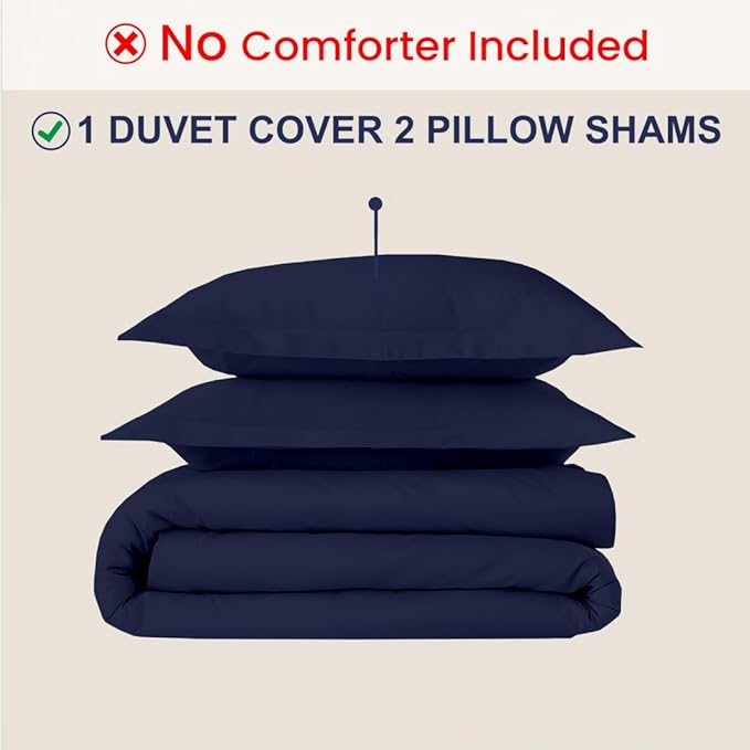 Kotton Culture 3 Pc 120" x 98" Duvet Cover Set Oversized King 100% Egyptian - Image 2