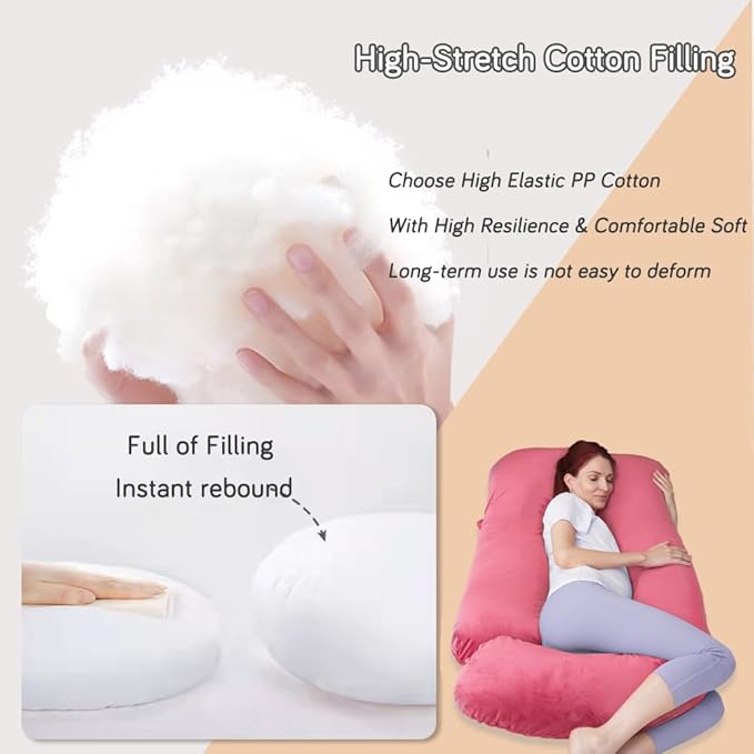 60 Inch Pregnancy Pillow for Sleeping, Extra Large U Shaped Body Pillow - Image 5