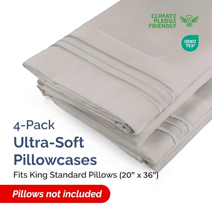 King Standard Pillow Cases Set of 4 - Image 2