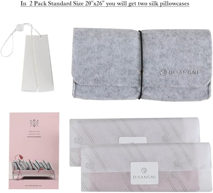 DISANGNI 100% Natural Mulberry Silk Pillow case - Image 4