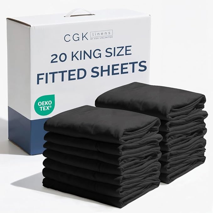 Bulk Case Pack of 20 Fitted Sheets by CGKUnlimited
