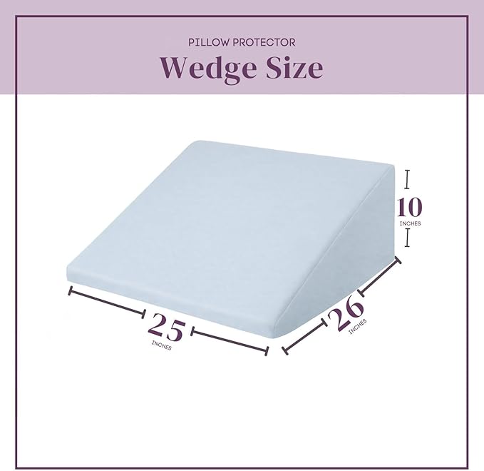 CirclesHome Wedge Pillow Cover 100% Cotton, Zippered Wedge Pillow Case Protector - Image 7