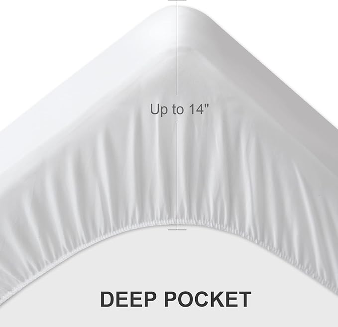 2 Pack Full Size Mattress Protector Pad Waterproof Quilted, Breathable & - Image 4