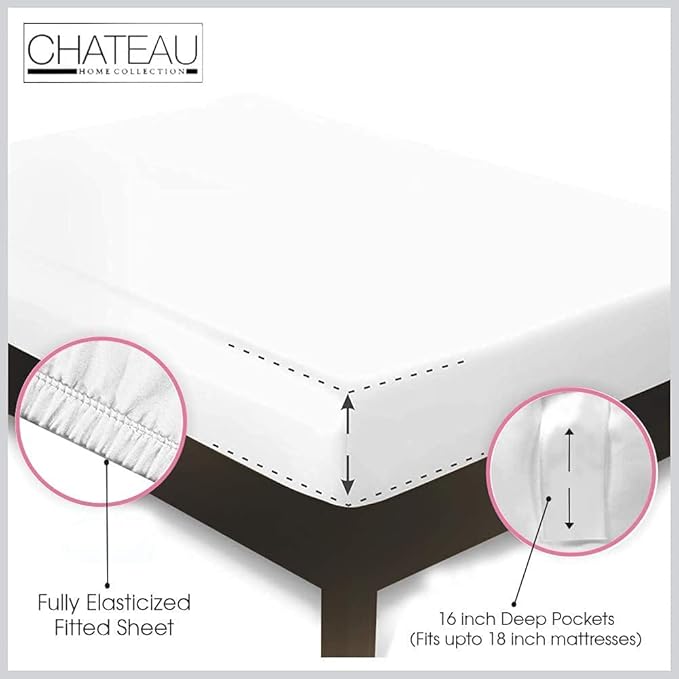 800 Thread Count 100% Egyptian Cotton Sateen Weave Twin XL Bed Sheets Set - Image 6