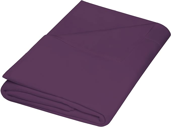 ZPECC Twin Flat Sheet Only 1 Pack, Durable Dark Purple Top Bed Sheets by ZPECC-ABrandThatHasBeenFocusedOnBabyProductsFor18Years