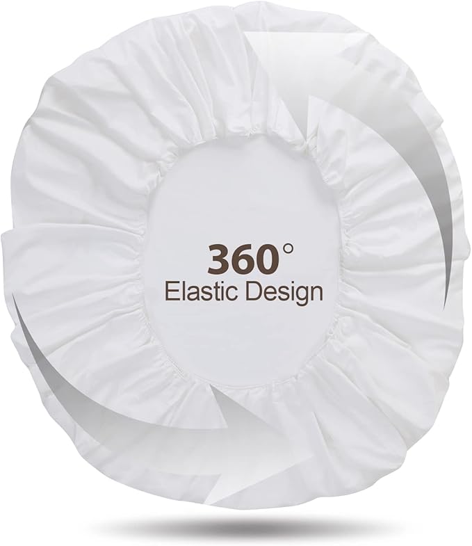 100% Egyptian Cotton Fitted Sheet Queen Size White, 600 Thread Count, 8-16" - Image 7