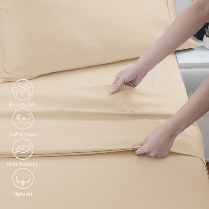 2-Pack Cotton Cal King Flat Sheet Only, 600 Thread Count 100% Egyptian Cotton - Image 5