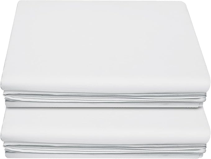Lirex 2-Pack Queen Size Flat Sheet Set, Ultra-Soft Brushed 1800 Microfiber by Lirex