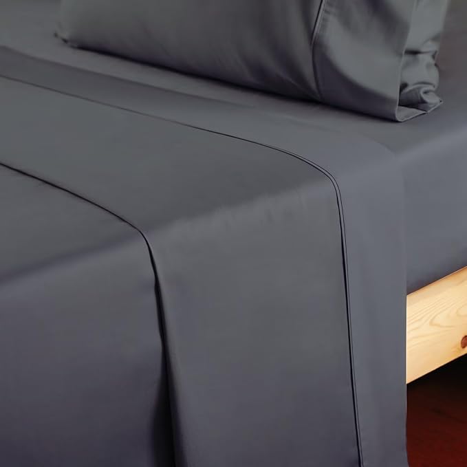 2-Pack Cotton Queen Flat Sheet Only, 600 Thread Count 100% Egyptian Cotton Top - Image 7