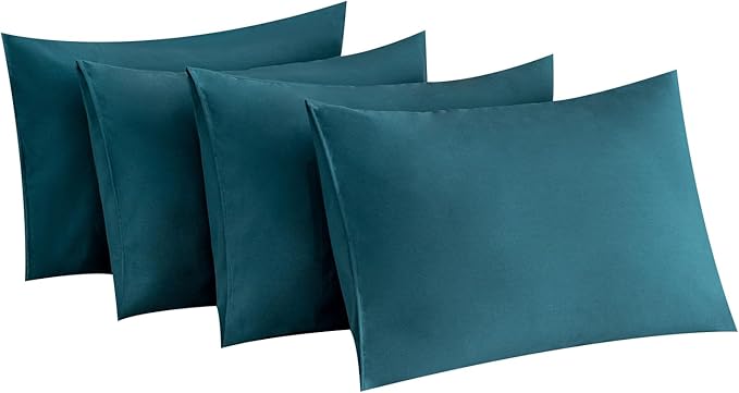 MINIPANDA Blue-Green Pillow Cases Set of 4 Queen Size by Unknown