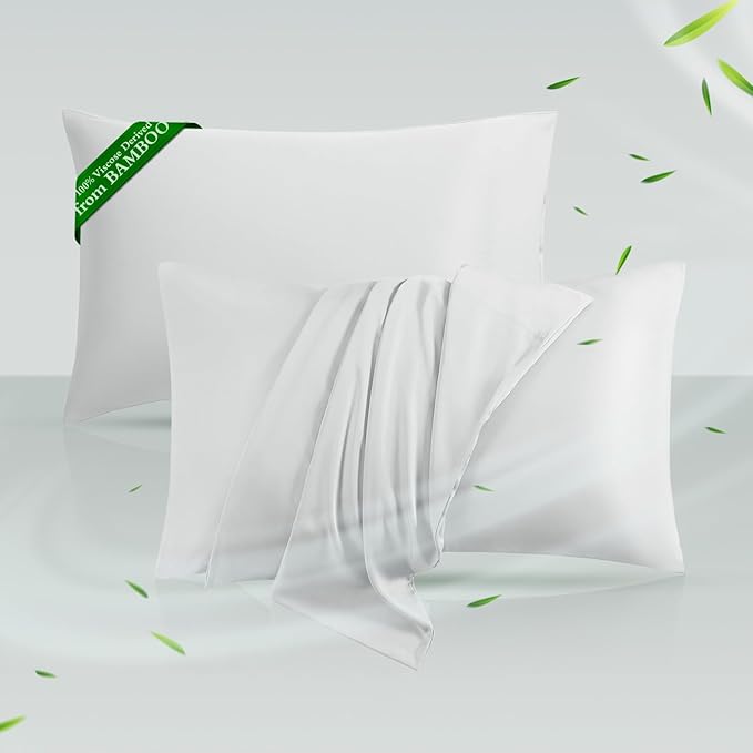 Cooling Pillowcases Standard Size Set of 2, Viscose Derived from Bamboo by HOTSLEEPERSHEETS