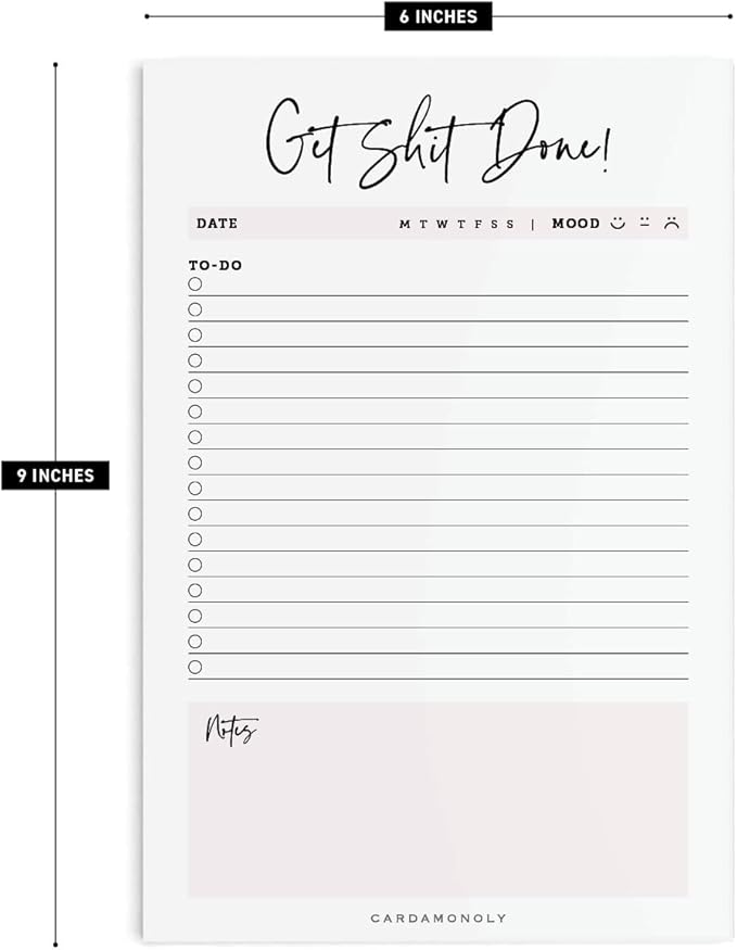 CARDAMONOLY Daily to Do List Notepad - Image 5