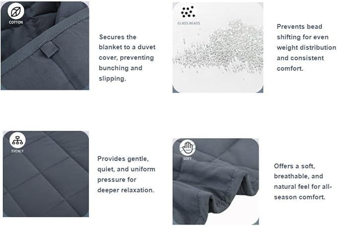 RJOP Weighted Blanket 25lbs 78"x85" King Size - Image 2