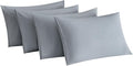 MINIPANDA Light Grey Pillowcases Set of 4 Standard Size- Gray Pillow Cases by Unknown