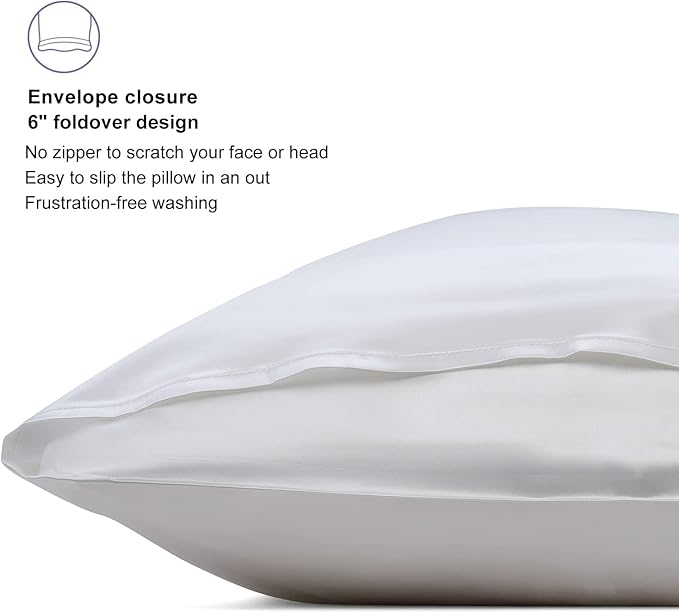 ALASKA BEAR Silk Pillowcase Envelope Closure, 22 Momme 100 Percent Long Overlap - Image 2