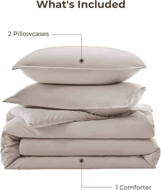 Litanika Comforters Super King Size Linen, 3 Pieces Lightweight Solid Bedding - Image 7
