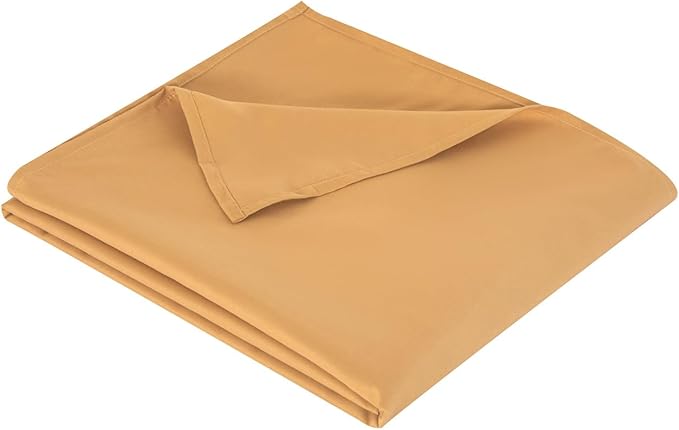 Queen Flat Sheet Only， 90x102Inch Light Brown by Hotella