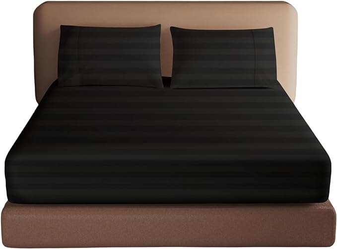 100% Egyptian Cotton Fitted Sheet Twin Size, 600 Thread Count, Single Fitted by ZaizaiHome