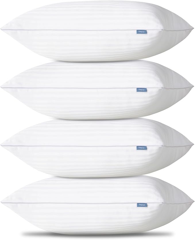 CozyLux Pillows King Size Set of 4, Cooling Hotel Quality Bed Pillows by CozyLux