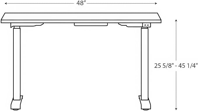 HON Coze Electric Standing Desk Adjustable Height, Coordinate Height Adjustable Desk, 48", Walnut Top, White Base-DeskoryOffice
