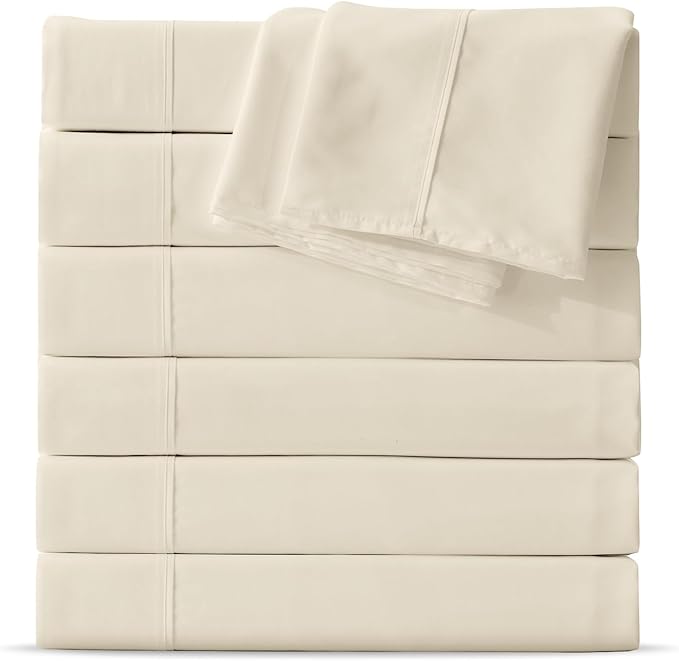 Maple&Stone Twin Flat Sheet 6 Pack, Premium Soft & Breathable, Brushed by MapleStone