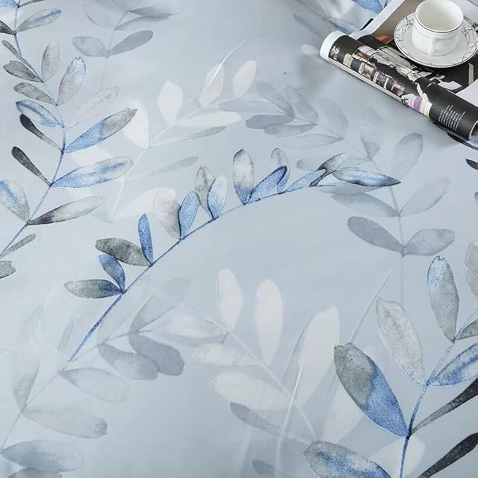 OAITE Duvet Cover King Size, Reversible Leaf Blue Duvet Cover Set - Image 6