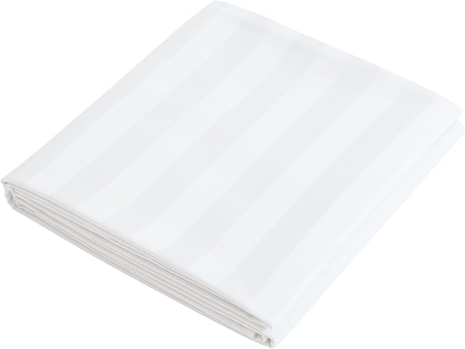 Flat Sheet Only Twin Size, 400 TC 100% Egyptian Cotton Flat Sheet Striped by ShunjieHome