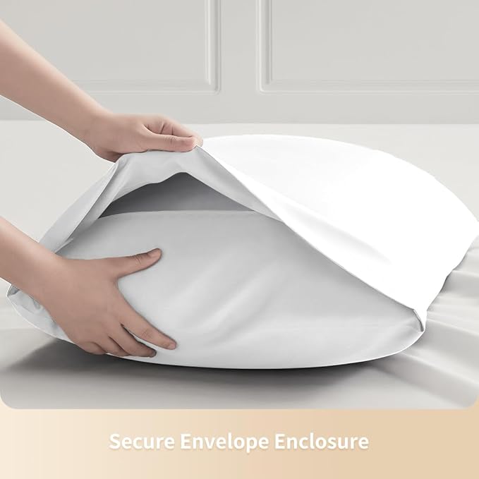 Queen Pillowcases, Cooling Viscose from Bamboo Pillow Covers - Image 7