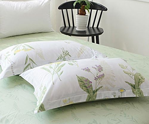 FADFAY Duvet Cover Set Full Shabby Green Daisy and Lavender Flowers Botanical - Image 8