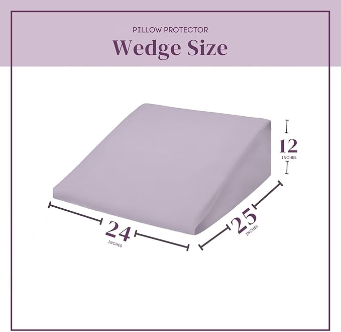 CirclesHome Wedge Pillow Cover 100% Cotton, Zippered Wedge Pillow Case Protector - Image 2