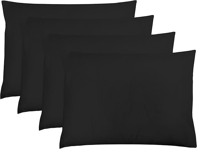 ZPECC Black Pillow Cases King Size Set of 4, 20x36 Envelope Closure Pillowcases by ZPECC-ABrandThatHasBeenFocusedOnBabyProductsFor18Years