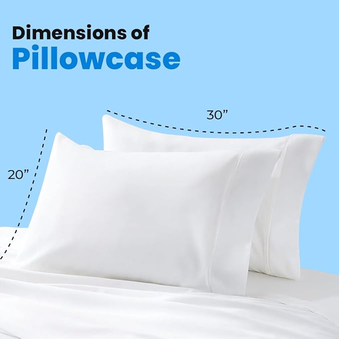 Avalon Bedding Pillow Cases Standard Size White Pillow Cases Set of 12 Cotton - Image 7