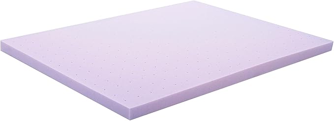Lucid 3 Inch Lavender Memory Foam Mattress Topper, Twin Size – Essential Oil - Image 7