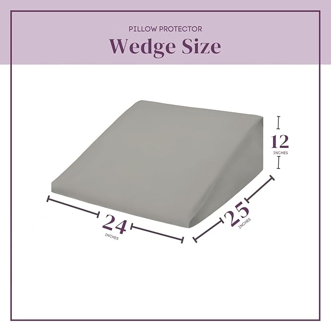 CirclesHome Wedge Pillow Cover 100% Cotton, Zippered Wedge Pillow Case Protector - Image 2