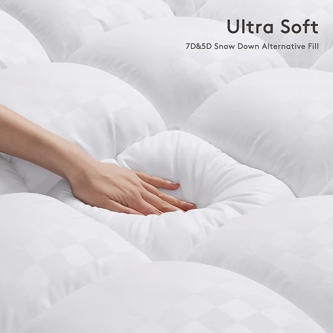 SameBed Mattress Topper King, Extra Thick Mattress Pad Cover - Image 5